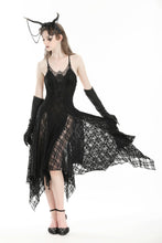 Load image into Gallery viewer, Gothic ghostly mysterious sexy lace irregular dress DW965