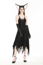 Load image into Gallery viewer, Gothic ghostly mysterious sexy lace irregular dress DW965