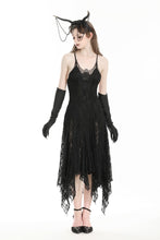 Load image into Gallery viewer, Gothic ghostly mysterious sexy lace irregular dress DW965