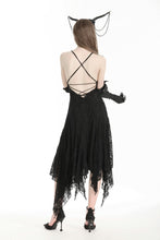 Load image into Gallery viewer, Gothic ghostly mysterious sexy lace irregular dress DW965