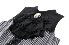 Load image into Gallery viewer, Dark stripes preppy style dress. DW971