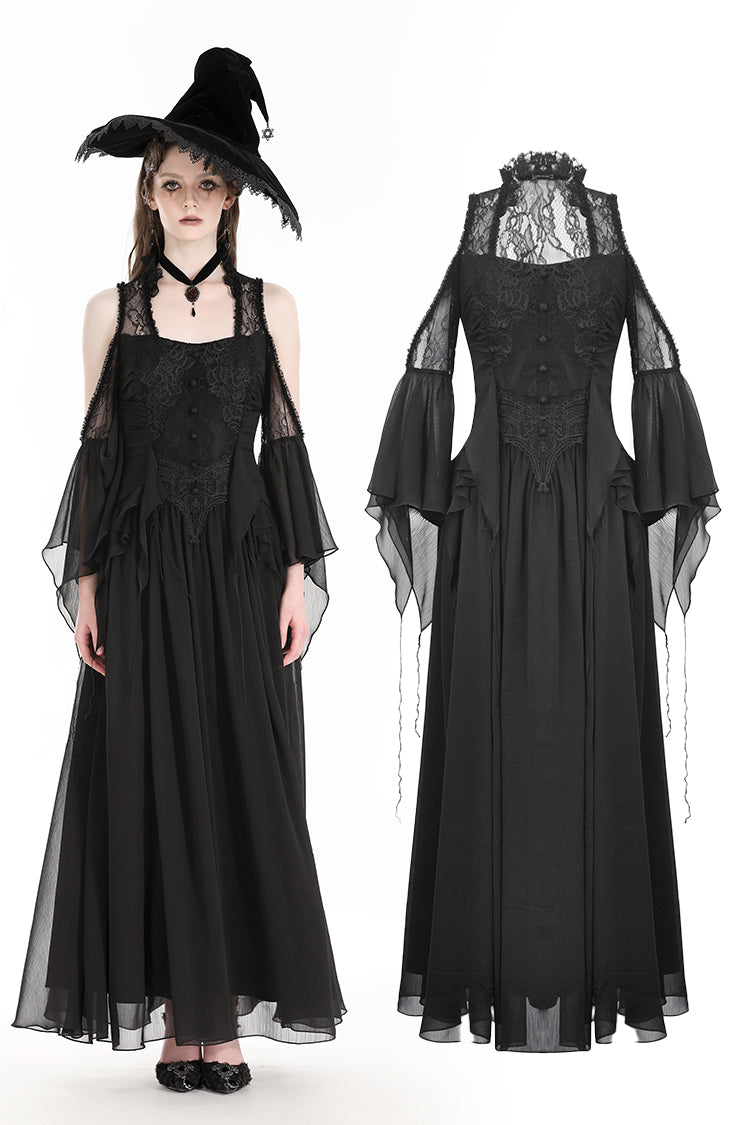 Halloween black witch off-shoulder maxi dress DW974 – DARK IN LOVE