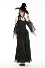 Load image into Gallery viewer, Halloween black witch off-shoulder maxi dress DW974