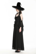 Load image into Gallery viewer, Halloween black witch off-shoulder maxi dress DW974