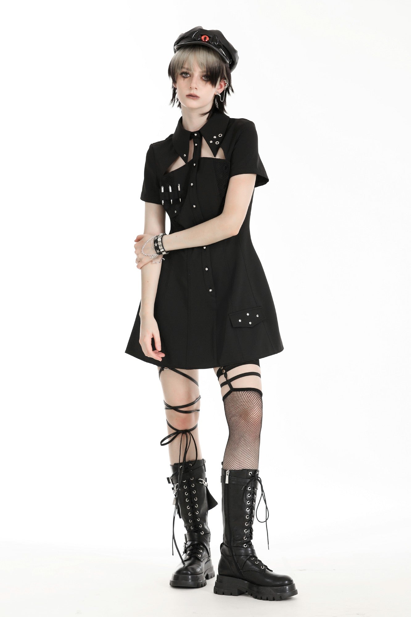 gothic t shirt dress Gothic Short Sleeved Shirtdress