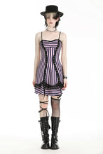 Load image into Gallery viewer, Punk Black and Purple Striped Knit Dress DW976
