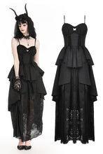 Load image into Gallery viewer, Gothic death butterfly layered hi-low dress. DW977