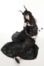 Load image into Gallery viewer, Gothic death butterfly layered hi-low dress. DW977