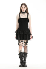 Load image into Gallery viewer, Punk rock black edgy rebellious dress DW978