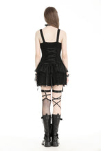 Load image into Gallery viewer, Punk rock black edgy rebellious dress DW978