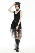 Load image into Gallery viewer, Irregular spider web knit dress with metal pentagrams DW979