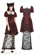 Load image into Gallery viewer, Gothic retro red court dress DW982