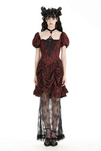 Load image into Gallery viewer, Gothic retro red court dress DW982