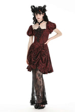 Load image into Gallery viewer, Gothic retro red court dress DW982