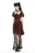 Load image into Gallery viewer, Gothic retro red court dress DW982