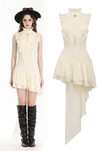 Load image into Gallery viewer, Steampunk Explorer&#39;s beige irregular lace dress DW994
