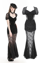 Load image into Gallery viewer, Gothic dark elegant sexy lace mermaid dress DW996