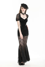 Load image into Gallery viewer, Gothic dark elegant sexy lace mermaid dress DW996