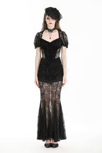 Load image into Gallery viewer, Gothic dark elegant sexy lace mermaid dress DW996