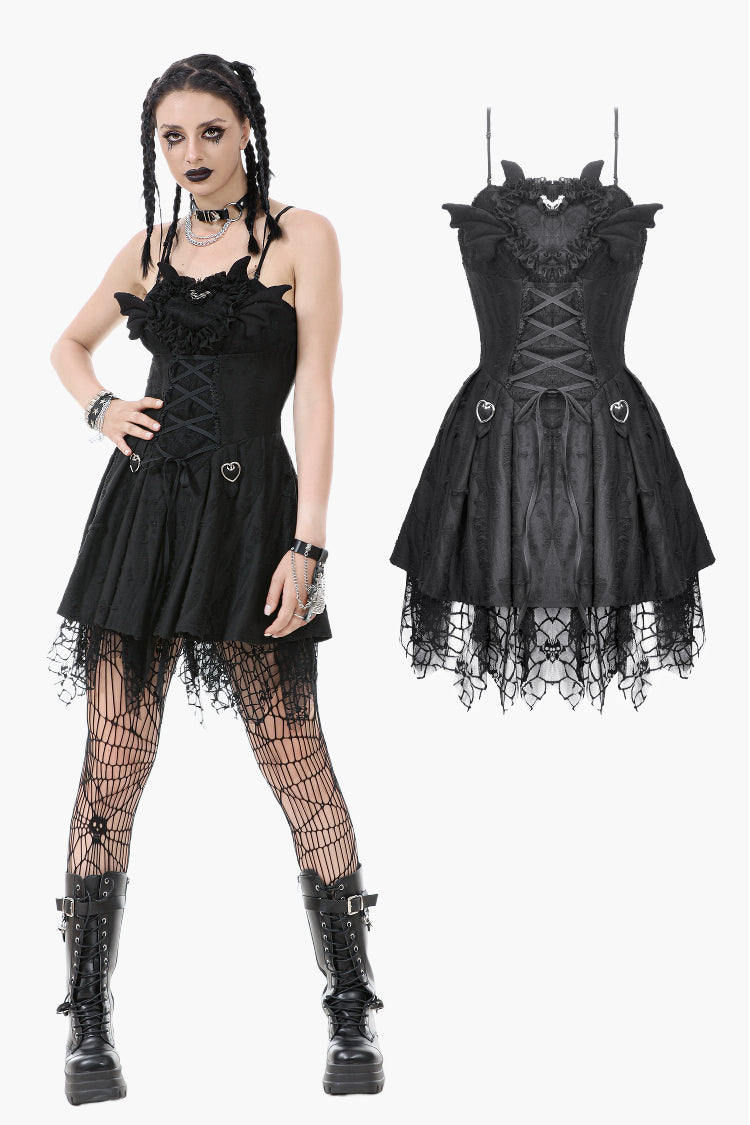 Gothic Dark Demon Pleated Dress DW997 – DARK IN LOVE