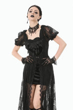 Load image into Gallery viewer, Gothic Faux Two-Piece Lace Velvet Rose Maxi Dress DW998