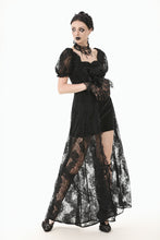 Load image into Gallery viewer, Gothic Faux Two-Piece Lace Velvet Rose Maxi Dress DW998