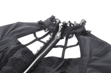 Load image into Gallery viewer, Punk black hollow spider-shaped shirt IW100