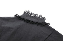 Load image into Gallery viewer, Punk black hollow spider-shaped shirt IW100