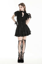 Load image into Gallery viewer, Gothic tattered cape mock two-piece blouse IW110