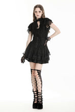 Load image into Gallery viewer, Gothic tattered cape mock two-piece blouse IW110
