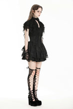 Load image into Gallery viewer, Gothic tattered cape mock two-piece blouse IW110