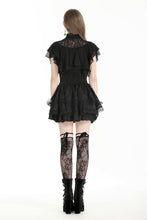 Load image into Gallery viewer, Gothic tattered cape mock two-piece blouse IW110