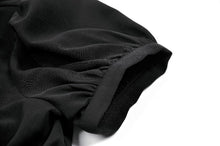 Load image into Gallery viewer, Deep V-neck gothic pleated blouse IW112-1