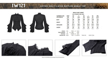 Load image into Gallery viewer, Gothic multi-Layer ruffled noble Top IW121