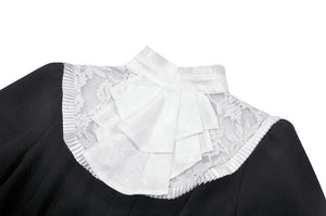 Elegant Gothic Black and White Doll Blouse IW123