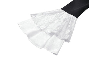 Elegant Gothic Black and White Doll Blouse IW123