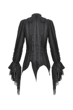 Load image into Gallery viewer, Tattered Silhouette Gothic Shirt with Burnt-Edge Lace IW128