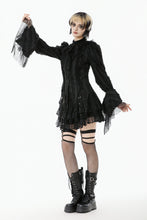 Load image into Gallery viewer, Tattered Silhouette Gothic Shirt with Burnt-Edge Lace IW128