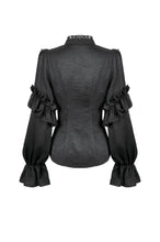 Load image into Gallery viewer, Raven’s Kiss Gothic Court Blouse IW136