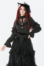 Load image into Gallery viewer, Raven’s Kiss Gothic Court Blouse IW136