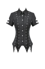 Load image into Gallery viewer, Ruptured Lace-Up Punk Shirt IW139 - Gothlolibeauty