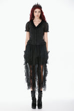 Load image into Gallery viewer, Black Sheer Ruffle Blouse IW141 - Gothlolibeauty