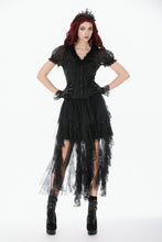Load image into Gallery viewer, Black Sheer Ruffle Blouse IW141 - Gothlolibeauty