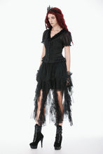 Load image into Gallery viewer, Black Sheer Ruffle Blouse IW141 - Gothlolibeauty