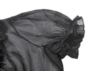 Load image into Gallery viewer, Black Sheer Ruffle Blouse IW141 - Gothlolibeauty