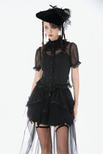 Load image into Gallery viewer, Courtly Sheer Lace Ruffle Blouse IW142 - Gothlolibeauty
