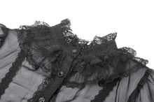 Load image into Gallery viewer, Courtly Sheer Lace Ruffle Blouse IW142 - Gothlolibeauty