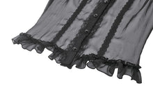 Load image into Gallery viewer, Courtly Sheer Lace Ruffle Blouse IW142 - Gothlolibeauty