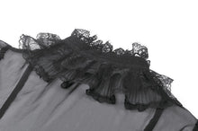 Load image into Gallery viewer, Courtly Sheer Lace Ruffle Blouse IW142 - Gothlolibeauty