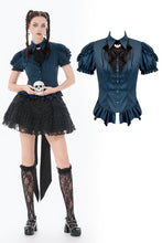 Load image into Gallery viewer, Gothic Academy Striped Puff-Sleeve Blouse IW143 - Gothlolibeauty